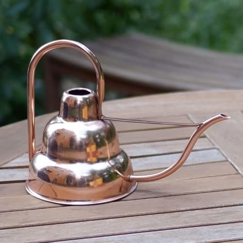 WC-17 Deco Copper Metal Watering Can Jug with Long Spout & Handle for Small Garden Plants Flowers Indoor Outdoor with Decorative Look, Copper - Image 2