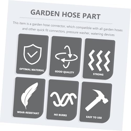 Housoutil 3 Sets Garden Hose Repair Connector Kit with Weatherproof Aluminium Alloy Material for Long Life Sturdy Hose Fitting Fastener - Image 6