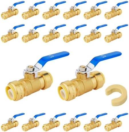 20PCS Foskan 1/2" Push Fit Ball Valves,1/4" Turn Shut-off Valves by Unknown