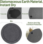MUDEELA Diatomaceous Earth Instant Drying Plant Saucers, 16 Inches, 1 Pack - Image 2