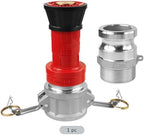2 Inch NH Fire Hose Nozzle Kit, Heavy Duty Metal Fireman Hose Accessory with Brass Camlock, 90 psi High Pressure Output, 50 ft Range, Adjustable Spray, for Fire Fighting, 6.7 x 3.9 x 5.9 in - Image 5