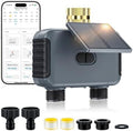Mcbazel Solar & Type-C Charging WiFi Water Timer for Garden Hose, Smart 2-Zone Sprinkler Controller with App & Voice Control, Programmable Irrigation System with Auto & Manual Modes for Yard by Mcbazel