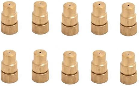 Irrigation Nozzles Adjustable Copper Atomizing Nozzles Drip Irrigation Sprayers Garden Cooling Irrigation Equipment Brass Adjustable Nozzle 10pc by Unknown