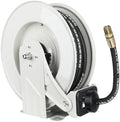 Oil Hose Reel 1/2" x 50', Retractable Spring-Driven Steel Reel by Brearo