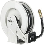 Oil Hose Reel 1/2" x 50', Retractable Spring-Driven Steel Reel by Brearo