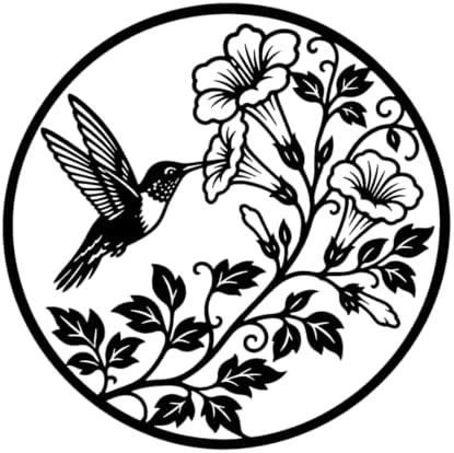 Hummingbird Flowers Wings Petals Metal Wall Art as Home Decor Accent Bold by Unknown