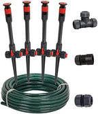 Eden 98063 Multi-Adjustable Flex Design Above Ground Irrigation Garden Sprinkler System, Sprinkler & Hose, DIY Plant Watering Set & 99999 Sprinkler Extensions 5 inches, 10 pc Set - Image 2