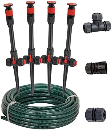 Eden 98063 Multi-Adjustable Flex Design Above Ground Irrigation Garden Sprinkler System, Sprinkler & Hose, DIY Plant Watering Set & 99999 Sprinkler Extensions 5 inches, 10 pc Set - Image 2