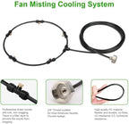 Outdoor Misting Fan Kit for a Cool Patio Breeze,Water Mister Spray for Cooling Outdoor,32FT (10M) Misting Line + 5 Brass Mist Nozzles + a Brass Adapter(3/4) Fit to Any Outdoor Fan - Image 5