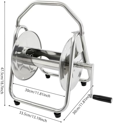 Metal Garden Hose Reel, Water Hose Storage Spool, Hold 131FT of 1/2" Pipe - Image 2