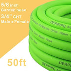 Garden Hose ，5/8" x 50 ft, Flexible and kink Resistant Heavy Duty Durable tubing - Image 7