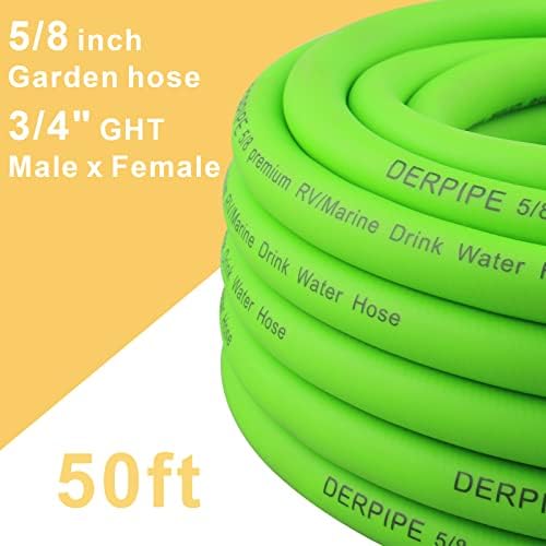 Garden Hose ，5/8" x 50 ft, Flexible and kink Resistant Heavy Duty Durable tubing - Image 7