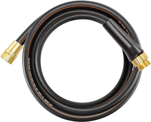 Giraffe Tools Short Leader Garden Hose 10 ft, Heavy Duty Black 5/8 in with Garden Hose 50ft x 5/8", Custom Length, Heavy Duty, No Kink - Image 2