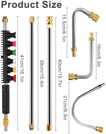 Pressure Washer Extension Wand 120", Gutter Cleaner Attachment - Image 2