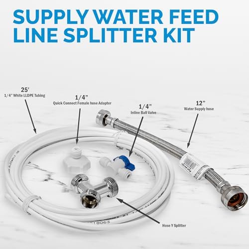 Metpure Washing Machine Water Line Splitter Kit, 25 ft x 1/4" - Image 3