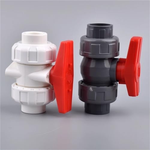 Expandable Garden Hose Repair Kit 15PCS Hose Connector with Double Union Ball Control Red White Valve, Garden Watering Irrigation System Water Pipe Fittings(Inner Dia 50mm) - Image 5
