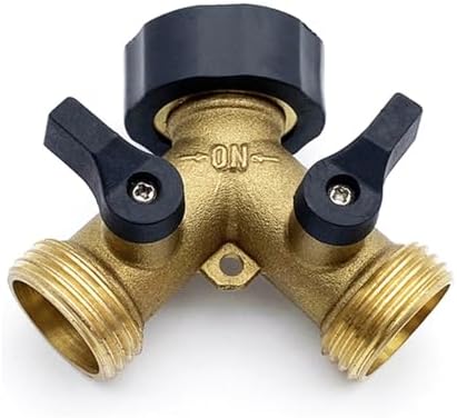 Y Splitter Tap Adaptor 2 Way Brass Garden Hose Connector by Unknown