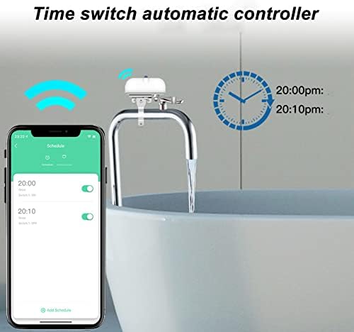 WALFRONT Smart Water Valve Timer with Shutoff Valve Remote Control WiFi Automatic Shut Off Sprinkler Controller 1in 1.25in for Garden Hose Tap Water (US Plug 100 to 240V) - Image 6