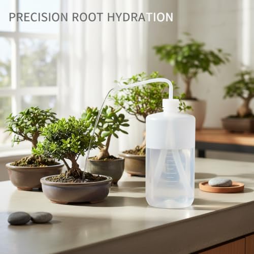 Squeeze Watering Bottle with Long Curved Spout for Indoor Plants, Succulents & Bonsai - Durable PP Plastic - Image 3