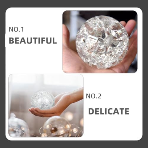 2pcs Crystal Ball Ornament Fountain Sphere for Indoor Office Xmas Decor - Image 7
