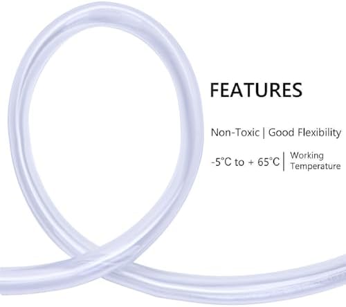 DERNORD PVC Tubing 7/8"ID X 1-1/10"OD Flexible Clear Vinyl Hose 50 Feet for Food Grade - Image 3