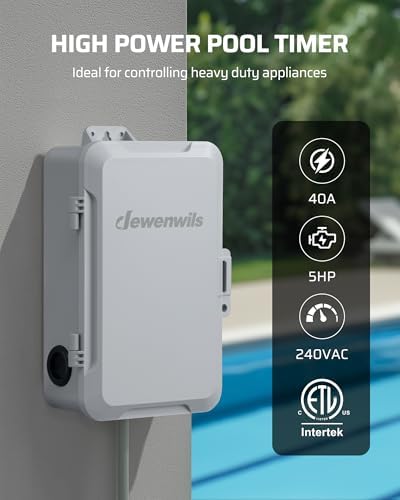 DEWENWILS 24-Hour Mechanical Timer Switch - 208-277VAC DPST, 5HP 40A - Image 2