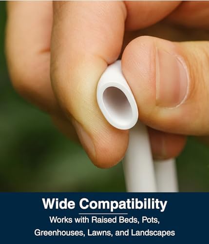 DBR Tech® 1/4 Drip Irrigation Tubing, 200 Feet, Flexible PVC Plastic Drip Irrigation Hose for Gardening, Misting, Hydroponics and DIY Landscape Garden Projects, Blank Distribution (200ft, White) - Image 6