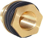 Joywayus 1-1/4" Female 1-1/2" Male Brass Water Tank Bulkhead Tank Fitting - Image 4