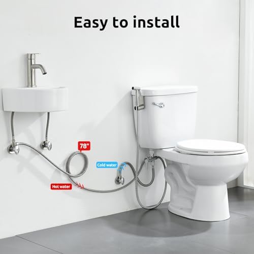BRITULIF Hot and Cold Bidet Sprayer for Toilet, Adjustable Pressure - Image 6