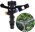 Rotate Rocker Arm Sprinkler 360 Degrees Auto-Rotate Two Holes Water Head Agriculture Tools 1/2" Male Thread 20 Pcs Landscape Gardening (Color : Black) - Image 4