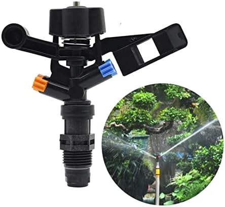 Rotate Rocker Arm Sprinkler 360 Degrees Auto-Rotate Two Holes Water Head Agriculture Tools 1/2" Male Thread 20 Pcs Landscape Gardening (Color : Black) - Image 4