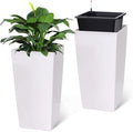 Garvee 30" Tall Planters Set of 2, Outdoor＆Indoor Planter Pots by Garvee