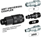 Air Coupler Mount Stationary Port with 1/4” NPT Universal Coupler and I/M Plug - Image 2