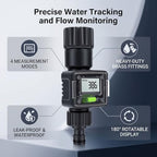 Digital Water Meter with Brass Inlets, 180° Rotatable LCD - Image 4