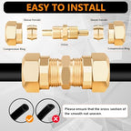 251Pcs DOT Air Line Fittings Push Lock Air Fittings & Brass Air Nylon Tube Compression Fittings Kits,1/4" 1/8" 3/8" 1/2" NPT Push To Connect Fittings Quick Connect Air Hose Fittings Assortment - Image 4