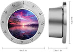 Stainless Steel Mechanical Purple Sunset on Water Printed Timer with Magnet, Manual Dial Timer for Kitchen, Shower, Study and Daily Tasks - Image 2