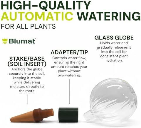Blumat Glass Plant Self-Watering Globes - Automatic Houseplant Drip Waterer - Image 6