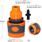 6PCS Water Hose Quick Connectors Plastic Rubber Coupler Pipe Adapter with Shut Off Valve for Irrigation System - Image 2
