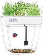 Back to the Roots Indoor Aquaponic Garden - 3 Gallon Self Watering, Mess-Free Planter and Self-Cleaning Fishtank for Herbs, Microgreens, Bamboo, Succulents, and Houseplants, support Fish by BacktotheRoots