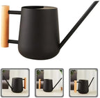 Metal Watering Can with Wooden Grip 900ml for Indoor Plants with Long Spout and Ergonomic Handle, Sturdy Iron Construction House Plant Waterer for Precise Indoor Gardening - Image 6