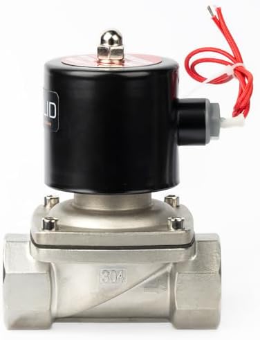 U.S. Solid 1-1/4 in Stainless Steel Electric Solenoid Valve, AC 110 V, Normally Closed, FKM Seal, 24 Cv, Semi-Direct, for Water Air Gas and Fuel - Image 3