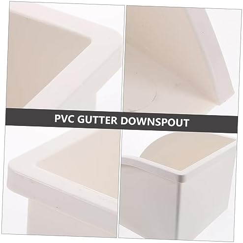 HOMSFOU PVC White Rainwater Collection Splash Block for Downspout Drainage - Image 6