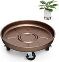 Plant Caddy With Wheels 13" Metal Plant Saucers for Indoors 350 Lb Capacity by PARSAGI