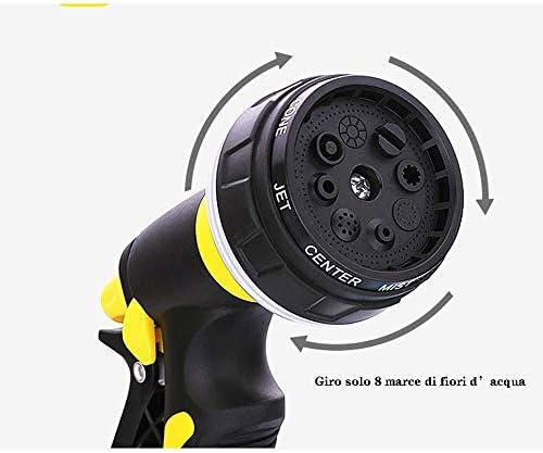 Hose Nozzle, Garden Spray Nozzle, 8 Patterns Thumb Control Heavy Duty Hose Nozzle for Hand Watering Plants and Lawn, Car Washing, Pa - Image 4