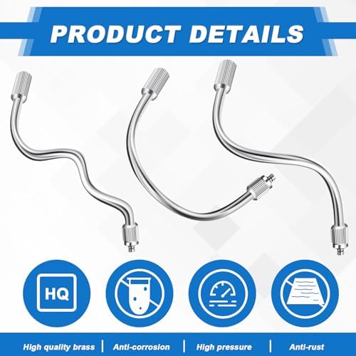 Yaocom 40 Pack Flexible Nozzle Extensions 5.9 Inch Brass Mist Rod for Mister Nozzles Bendable Copper Extended Pole 10/24 UNC Thread For Garden, Humidification, Outdoor Cooling, Dust Control - Image 3