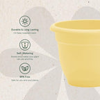 Bloem Ariana 10" Plastic Self-Watering Planter, Daffodil, 4-Pack - Image 3