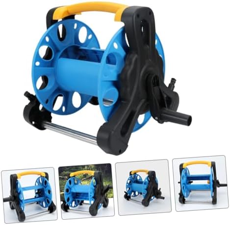 Freestanding Hose Reel Holder for Garden Hose Storage Rack Blue - Image 6