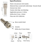 50 Pack Low Pressure Brass Misting Nozzles, Anti Drip Fogging Spray Head, Cleanable Water Mist Sprayers 6mm Mist Nozzle Dust Control(Size:Orifice 0.6mm,Color:Nickel Plated) - Image 2