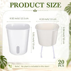 Ziliny 20 Pcs 4.92 Inch Self Watering Planters with Water Indicator - Image 3