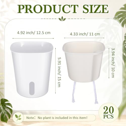 Ziliny 20 Pcs 4.92 Inch Self Watering Planters with Water Indicator - Image 3